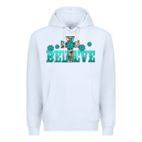 White western turquoise's gemstones cross believe Premium Hoodie - BarkalooDesign