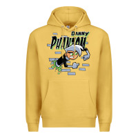 Antique Gold Danny Phantom Coming Through Brick Wall Premium Hoodie - InspiraDesign