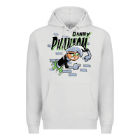 Dove Grey Danny Phantom Coming Through Brick Wall Premium Hoodie - InspiraDesign
