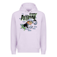 Lilac Danny Phantom Coming Through Brick Wall Premium Hoodie - InspiraDesign