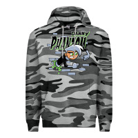 Slate Camo Danny Phantom Coming Through Brick Wall Premium Hoodie - InspiraDesign