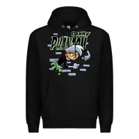 Black Danny Phantom Coming Through Brick Wall Premium Hoodie - InspiraDesign