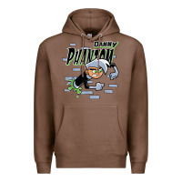 Chestnut Danny Phantom Coming Through Brick Wall Premium Hoodie - InspiraDesign
