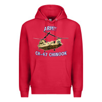 Cardinal ARMY CH-47 CHINOOK HELICOPTER Premium Hoodie - InspiraDesign