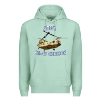 Seafoam ARMY CH-47 CHINOOK HELICOPTER Premium Hoodie - InspiraDesign