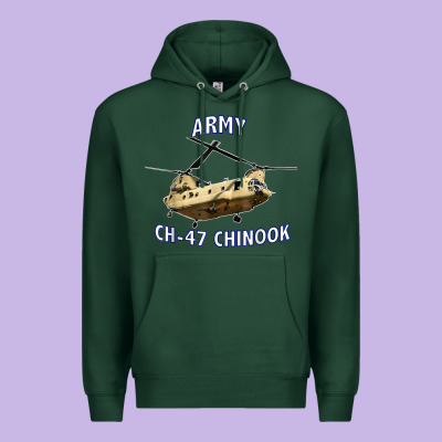 Army Ch-47 Chinook Helicopter Premium Hoodie Designed By Inspiradesign
