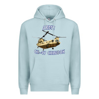 Blue Mist ARMY CH-47 CHINOOK HELICOPTER Premium Hoodie - InspiraDesign