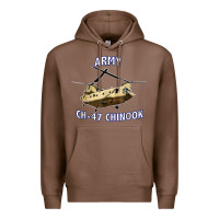 Chestnut ARMY CH-47 CHINOOK HELICOPTER Premium Hoodie - InspiraDesign