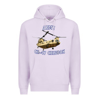 Lilac ARMY CH-47 CHINOOK HELICOPTER Premium Hoodie - InspiraDesign