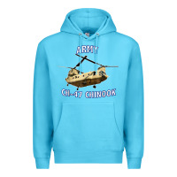Ocean Blue ARMY CH-47 CHINOOK HELICOPTER Premium Hoodie - InspiraDesign