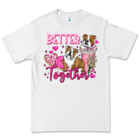 White Be Mine Valentine Dog Premium Tee - CowhideDigitalArt