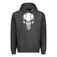 Charcoal Heather the punisher Premium Hoodie - ArtChic