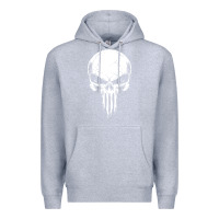 Heather Grey the punisher Premium Hoodie - ArtChic
