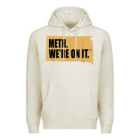 Oatmeal Heather mens meth we're on it south dakota anti drugs campaign vintage t shirt Premium Hoodie - ArtChic