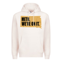 Pale Pink mens meth we're on it south dakota anti drugs campaign vintage t shirt Premium Hoodie - ArtChic