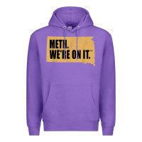 Purple mens meth we're on it south dakota anti drugs campaign vintage t shirt Premium Hoodie - ArtChic