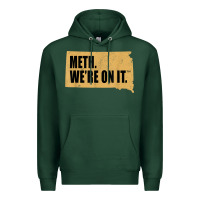 Sports Green mens meth we're on it south dakota anti drugs campaign vintage t shirt Premium Hoodie - ArtChic