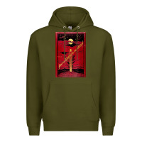 Army Green From The Earth To The Moon Jules Verne Book Cover Design Premium Hoodie - ArtChic