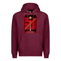 Burgundy From The Earth To The Moon Jules Verne Book Cover Design Premium Hoodie - ArtChic