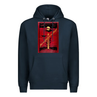 Navy From The Earth To The Moon Jules Verne Book Cover Design Premium Hoodie - ArtChic