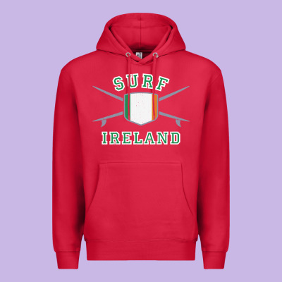 Ireland Surfing Hoodie  Irish Flag Surfboards Design Premium Hoodie Designed By Artchic