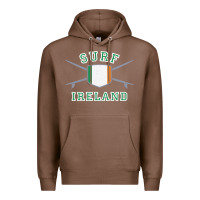 Chestnut ireland surfing hoodie  irish flag surfboards design Premium Hoodie - ArtChic