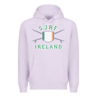 Lilac ireland surfing hoodie  irish flag surfboards design Premium Hoodie - ArtChic