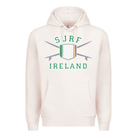 Pale Pink ireland surfing hoodie  irish flag surfboards design Premium Hoodie - ArtChic