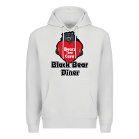 Dove Grey resto, black bear diner Premium Hoodie - ArtChic