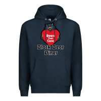 Navy resto, black bear diner Premium Hoodie - ArtChic