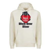 Oatmeal Heather resto, black bear diner Premium Hoodie - ArtChic