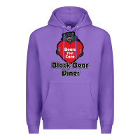 Purple resto, black bear diner Premium Hoodie - ArtChic