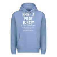 Colony Blue Funny Pilot Gift Being A Pilot Is Easy Premium Hoodie - ArtChic