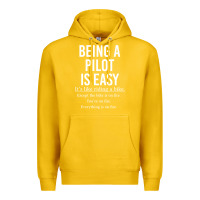 Lemon Funny Pilot Gift Being A Pilot Is Easy Premium Hoodie - ArtChic