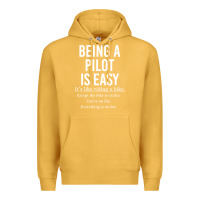 Mustard Funny Pilot Gift Being A Pilot Is Easy Premium Hoodie - ArtChic