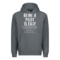 Rock Funny Pilot Gift Being A Pilot Is Easy Premium Hoodie - ArtChic