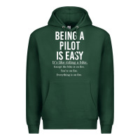 Sports Green Funny Pilot Gift Being A Pilot Is Easy Premium Hoodie - ArtChic