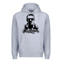 Heather Grey macklemore portrait Premium Hoodie - ArtChic