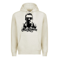 Oatmeal Heather macklemore portrait Premium Hoodie - ArtChic