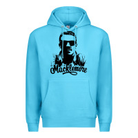 Ocean Blue macklemore portrait Premium Hoodie - ArtChic
