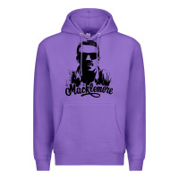 Purple macklemore portrait Premium Hoodie - ArtChic