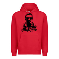 Red macklemore portrait Premium Hoodie - ArtChic