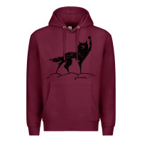 Burgundy fantastic mr fox wolf Premium Hoodie - ArtChic