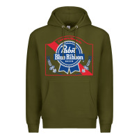 Army Green pabst blue ribbon 1 Premium Hoodie - ArtChic