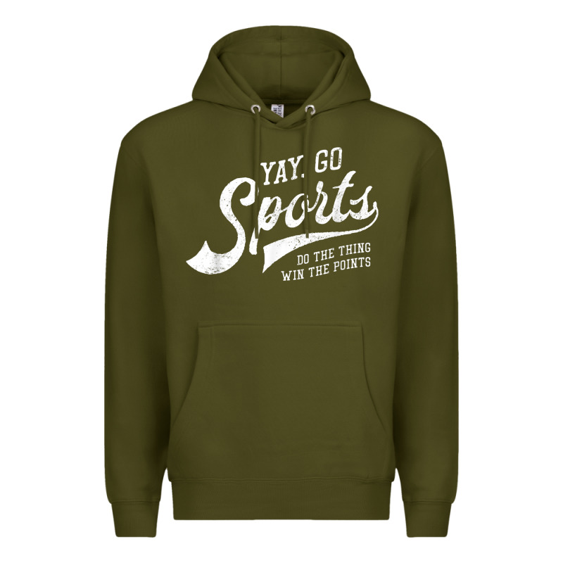 Yay Go Sports Vintage Funny Sports Premium Hoodie by ArtChic | Teevron