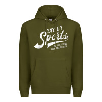 Army Green Yay Go Sports Vintage Funny Sports Premium Hoodie - ArtChic