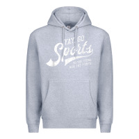 Heather Grey Yay Go Sports Vintage Funny Sports Premium Hoodie - ArtChic