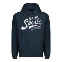 Navy Yay Go Sports Vintage Funny Sports Premium Hoodie - ArtChic