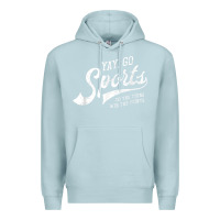 Blue Mist Yay Go Sports Vintage Funny Sports Premium Hoodie - ArtChic