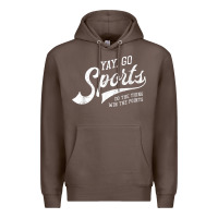 Coffee Yay Go Sports Vintage Funny Sports Premium Hoodie - ArtChic